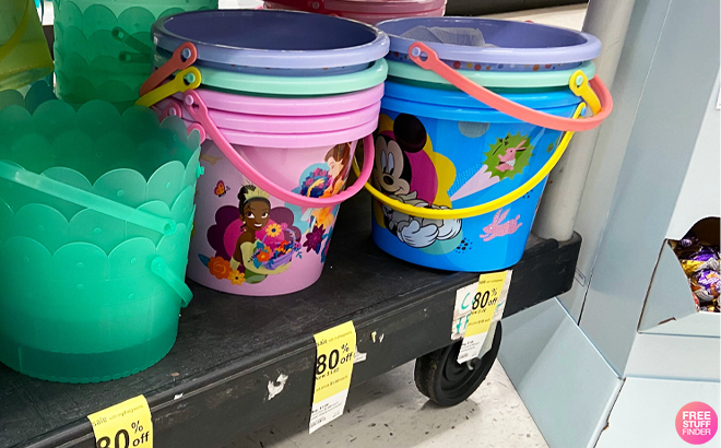 Disney Princess and Mickey Mouse Plastic Buckets