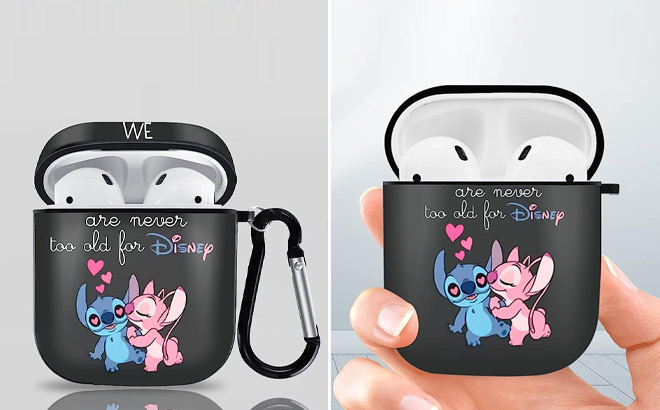 Disney Stitch and Angel AirPods Case Protective Cover