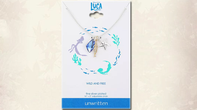 Disney Two Tone Crystal Wild and Free Luca Pendant 1