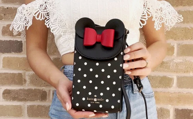 Disney X Kate Spade Minnie Mouse Flap Phone Crossbody