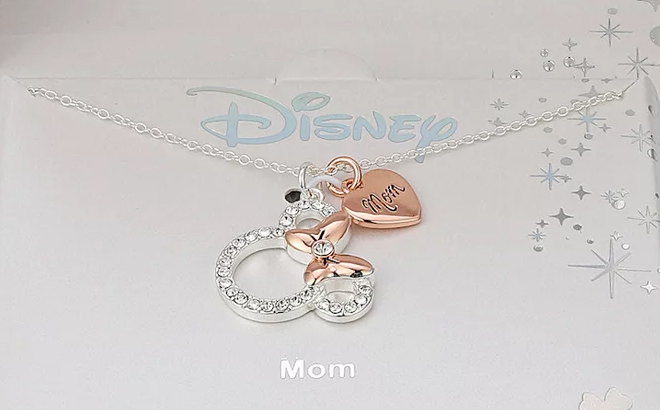 Disneys Minnie Mouse Two Tone Mom Charm Necklace at Kohls