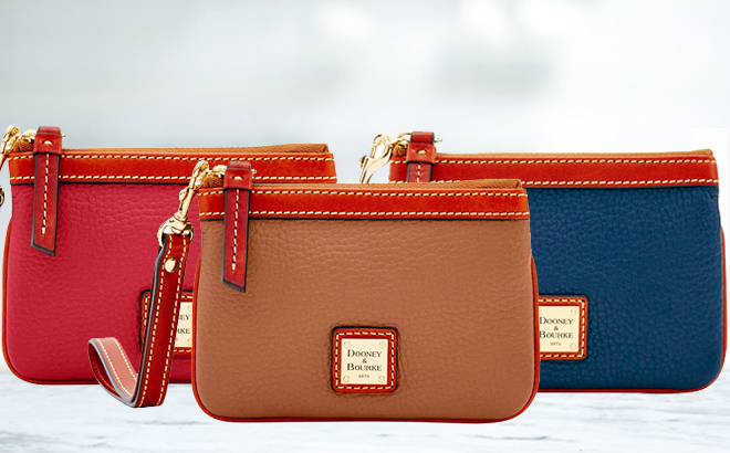 Dooney Bourke Leather Wristlets in 3 different colors