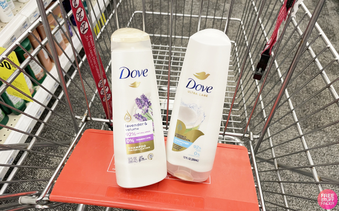 Dove Shampoo and Conditioner in Cart