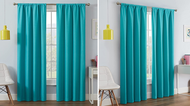 Eclipse Blackout Curtain in Turquoise Color