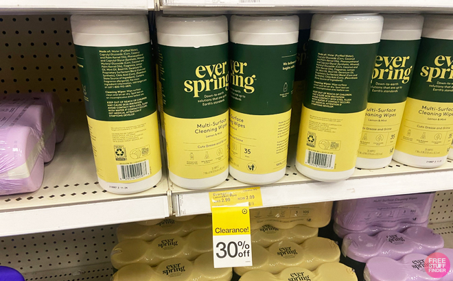 Everspring Lemon Mint Multi Surface Cleaning Wipes