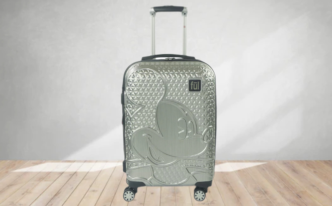 FUL Disney Mickey Mouse Spinner Luggage in Silver Color
