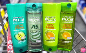 Four Garnier Fructis Shampoos and Conditioners in cart
