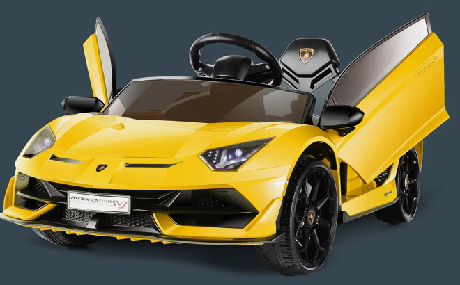 Funcid Kids Electric Ride On 12V Licensed Lamborghini Sports Car