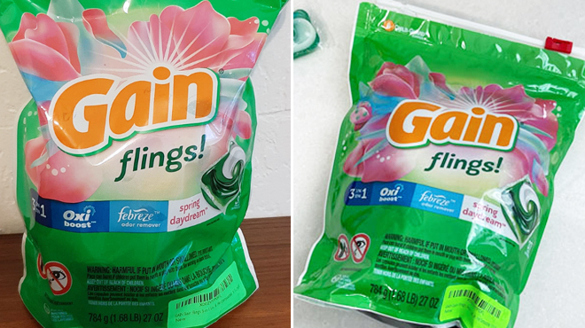 Gain Flings 3 in 1 Laundry Detergent Soap Pods Spring Daydream scent