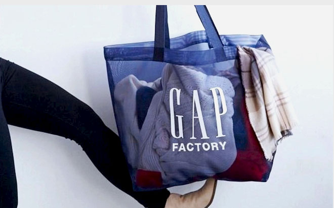 Gap Mesh Bag Filled With Clothes