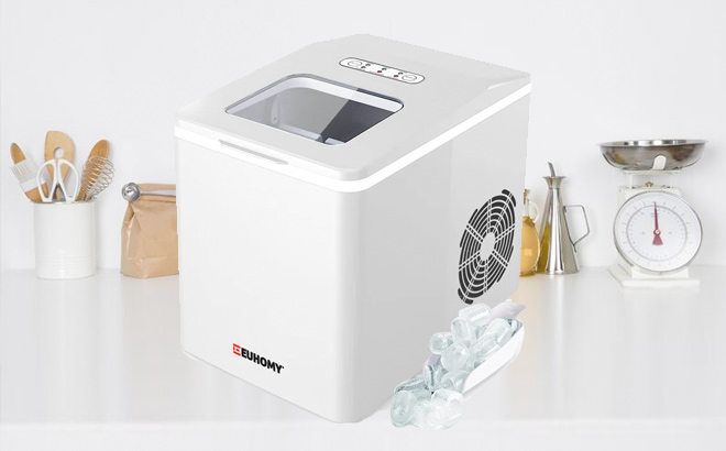 Gray Vicllax Direct 26 Lb lb Daily Production Cube Clear Ice Portable Ice Maker