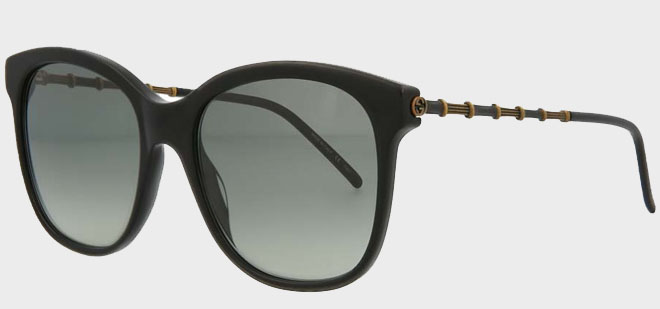 Gucci Black Light Gray Square Sunglasses