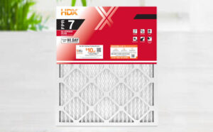 HPX Allergen Plus Pleated Air Filter FPR 7 on a Table