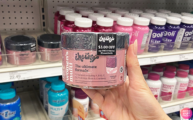 Hand Holding Chewsy Womens Multivitamin Bottle 30 Count at Target