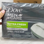 Hand Holding Dove MenCare Bar 3 in 1 Cleanser for Body and Face