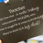 Hand Holding Teacher Dictionary Explanation Sign at Target
