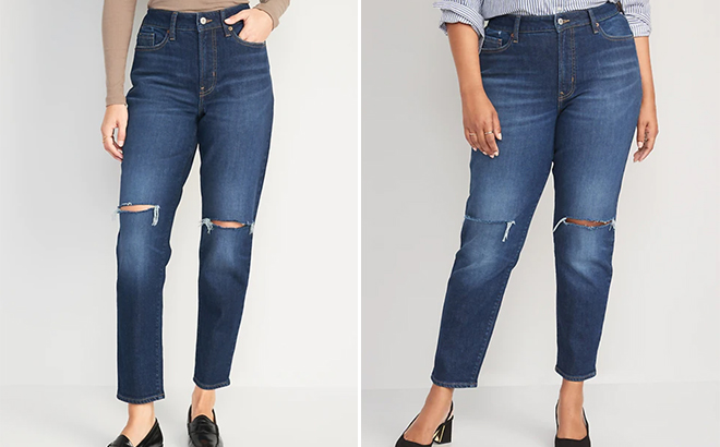 High Waisted OG Straight Ripped Ankle Jeans High Waisted OG Straight Ripped Ankle Jeans