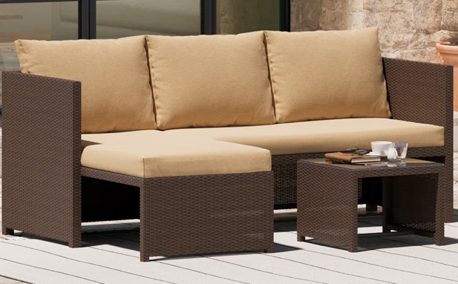 Hiltraud Wicker 3 Person Seating Group