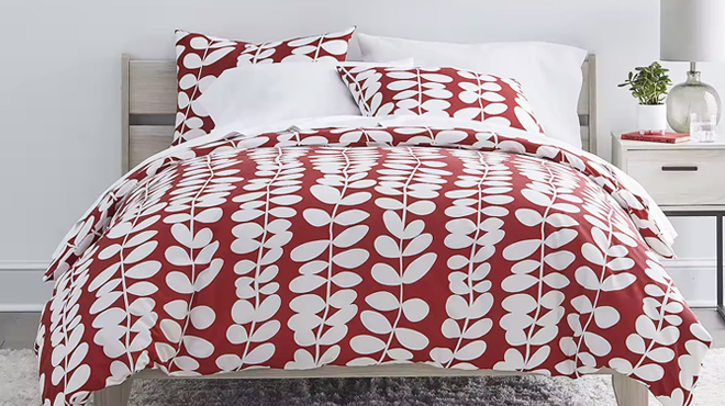 Home Expressions 3 Piece Twin Duvet Cover Set in Acacia Design