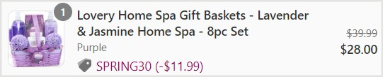 Home Spa Gift Set Checkout