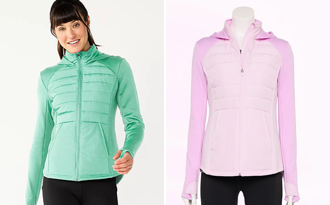 Hooded Mixed Media Jacket