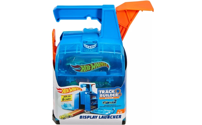 Hot Wheels Track Builder Display Launcher on a White Background