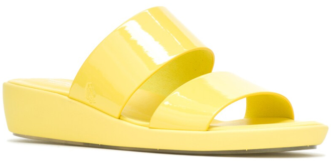 Hush Puppies Brite Jells Womens Wedge Sandal in Yellow Color