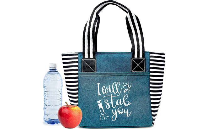 I Will Stab You Insulated Nurse Lunch Tote I Will Stab You Insulated Nurse Lunch Tote
