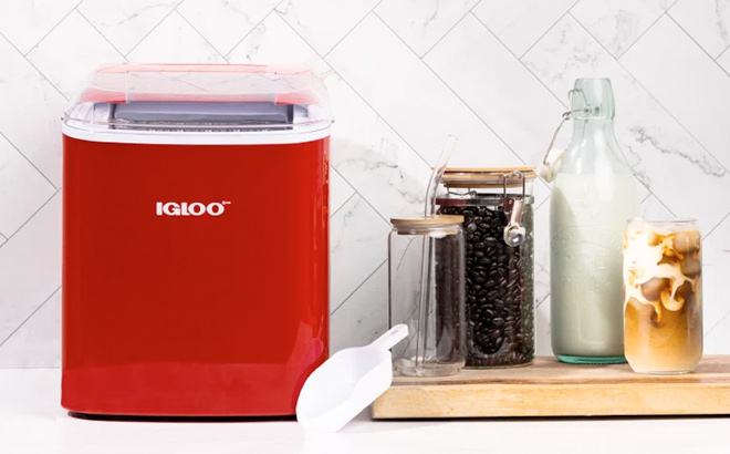 Igloo Automatic Self Cleaning 26 Pound Countertop Ice Maker Large or Small Cubes Scoop Included