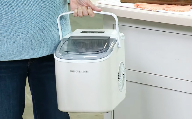 Improvements 26 lb Portable Compact Ice Maker with Handle