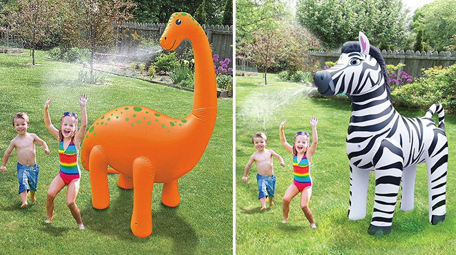 Inflatable Sprinklers Dino & Zebra