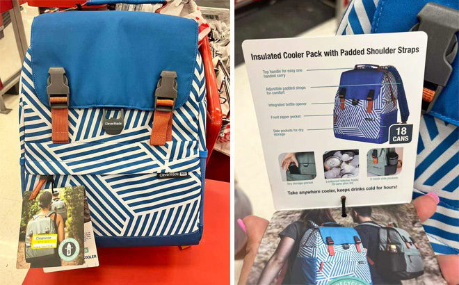 Insulated Cooler Backpack 18 Cans