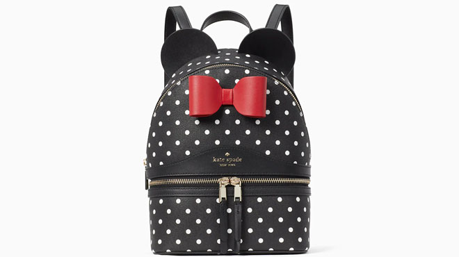 Kate Spade x Disney Backpack on Gray Background