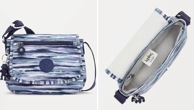 Kipling Womens Sabian Mini Crossbody Bag on a Gray Background Kipling Womens Sabian Mini Crossbody Bag on a Gray Background