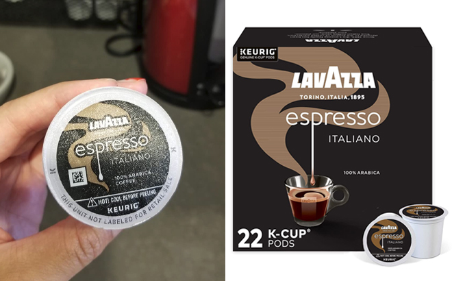Lavazza Espresso Italiano Coffee K Cups 22 Count Box