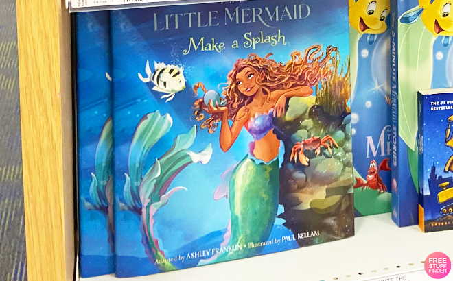 Little Mermaid Make a Splash Board Book on a Shelf