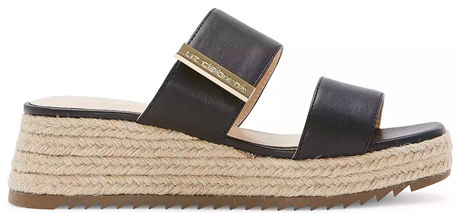 Liz Claiborne Womens Embrook Wedge Sandal in Black Color Liz Claiborne Womens Embrook Wedge Sandal in Black Color
