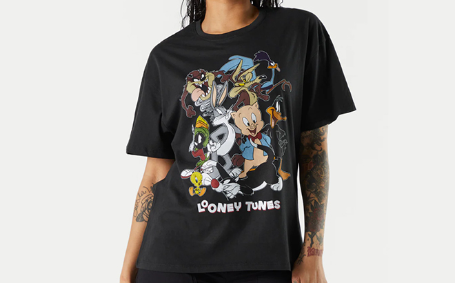 Looney Tunes Gang Graphic Boyfriend T Shirt