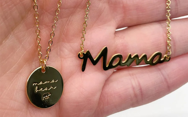Mama Necklaces in Gold