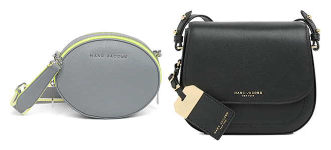 Marc Jacobs Oval Leather Crossbody Bag and Mini Rider Leather Crossbody Bag