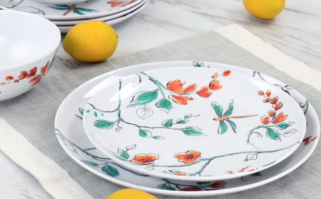 Martha Stewart White Floral Dinnerware Set
