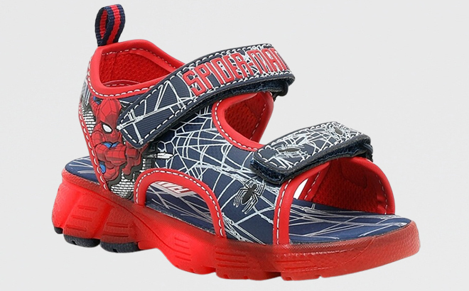 Marvel Spiderman Kids Sandals in Red And Navy Color