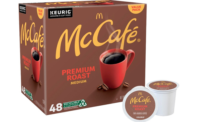 McCafe Premium Roast Coffee K Cup Pods 48 Count