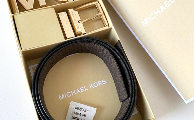 Michael Kors 4 in 1 Logo Box Belt Set