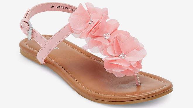Mixit Womens Athena Adjustable Strap Flat Sandals Blush