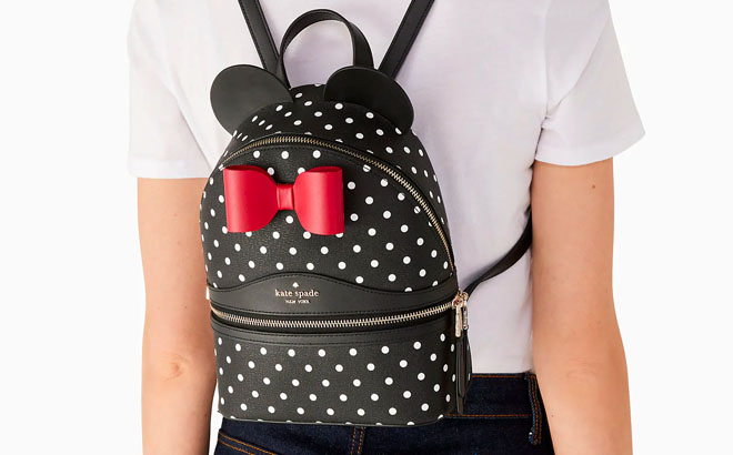 Model Wearing Kate Spade x Disney Backpack Model Wearing Kate Spade x Disney Backpack