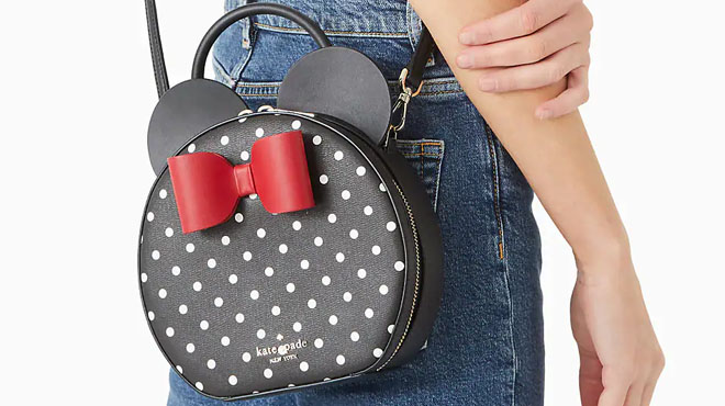 Model Wearing Kate Spade x Disney Crossbody Bag