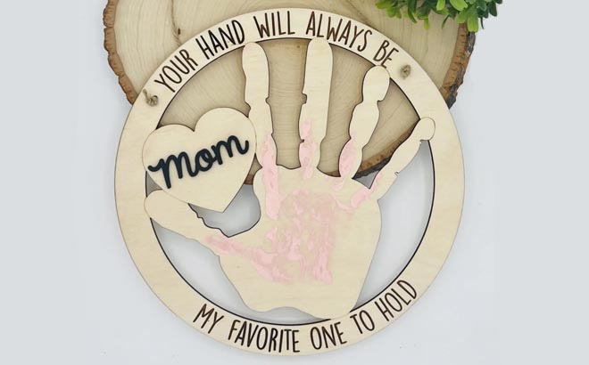 Mothers Day Handprint Keepsake Wall Hanger