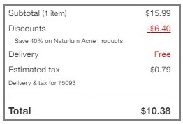 Naturium Sulfur Spot Face Treatment Target Checkout Screenshot