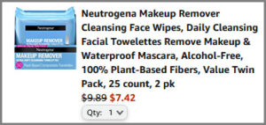 Neutrogena Makeup Remover Cleansing Face Wipes Amazon Screenshot